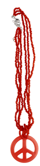 COLLIER DE PERLES HIPPIE ROUGE