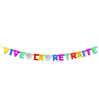 GUIRLANDE VIVE LA RETRAITE 2,50 M